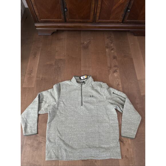 Under Armour Men's Specialist Quarter-Zip Long-Sleeve Pullover Green 2XL NEW - Picture 1 of 4